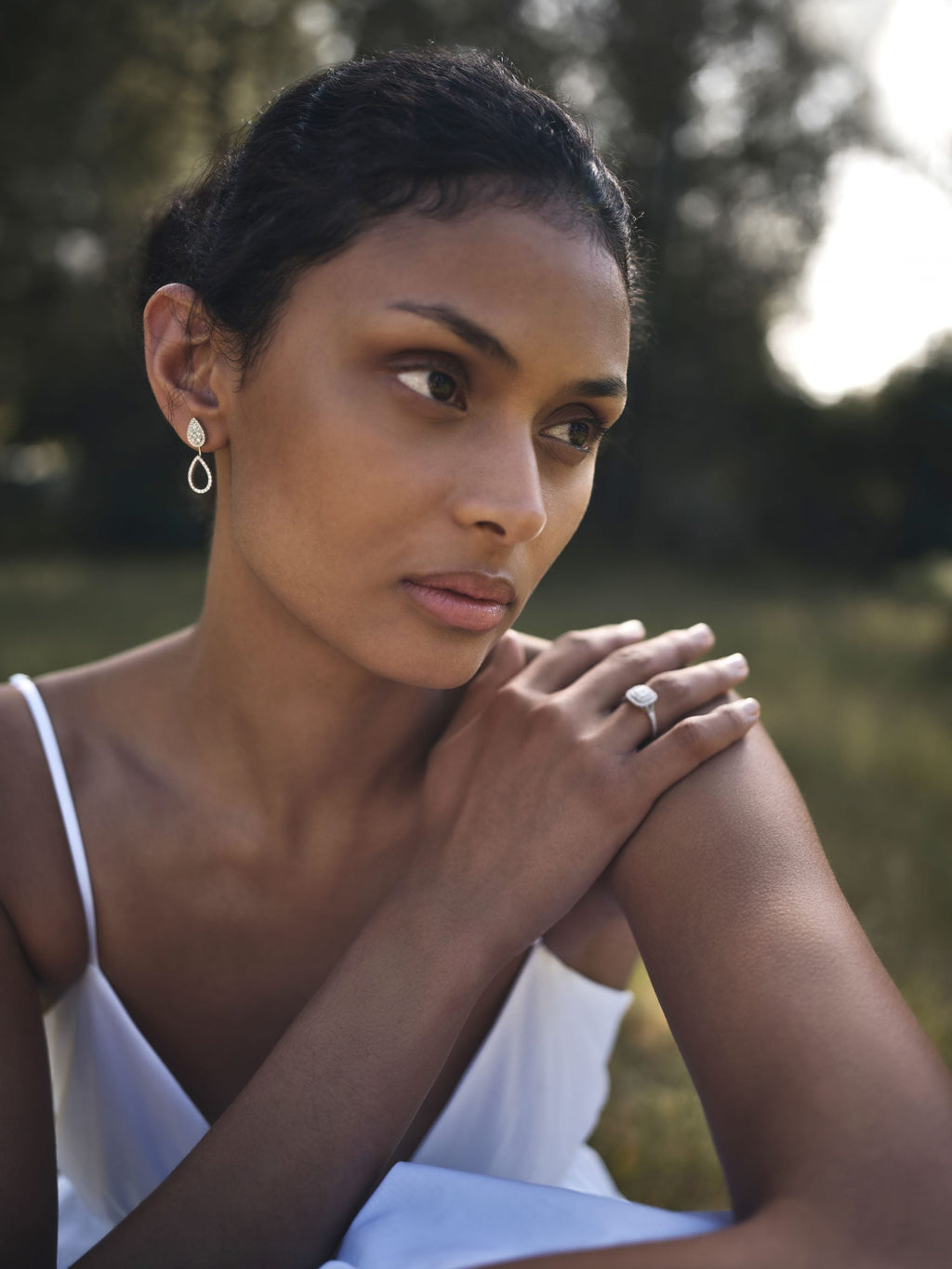 lady wearing wedding jewellery