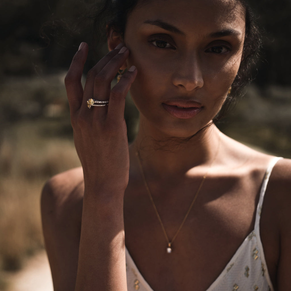 woman wearing jewellery