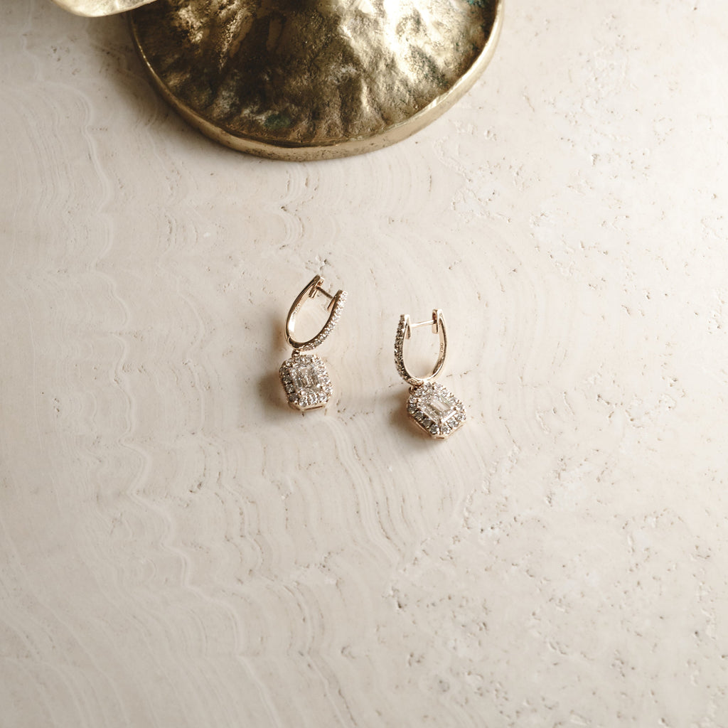 diamond drop earrings