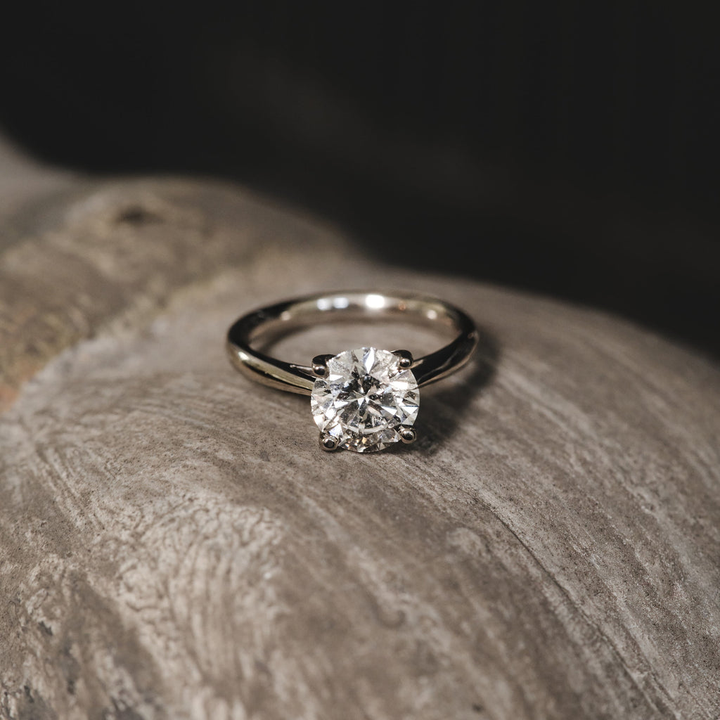 brilliant cut diamond solitaire ring