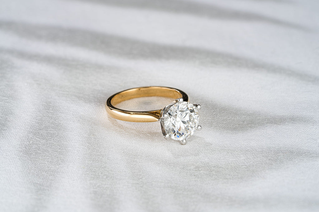 round cut diamond ring