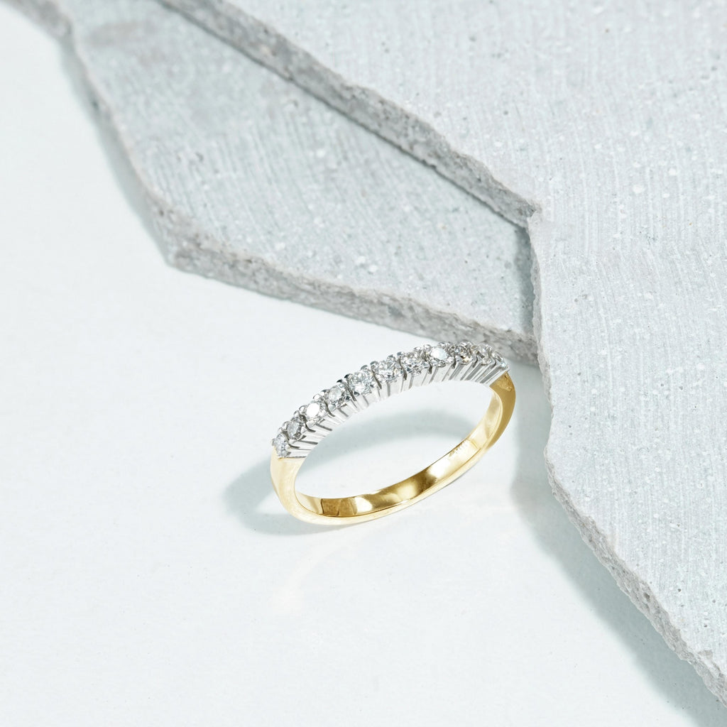 half eternity diamond ring