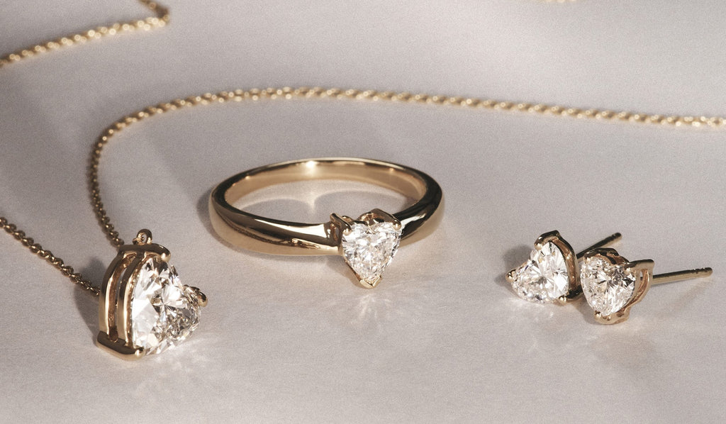 diamond jewellery in gold setting