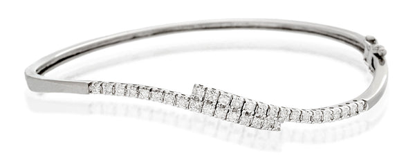 Lab Diamond Bangle 0.50ct in 925 Sterling Silver