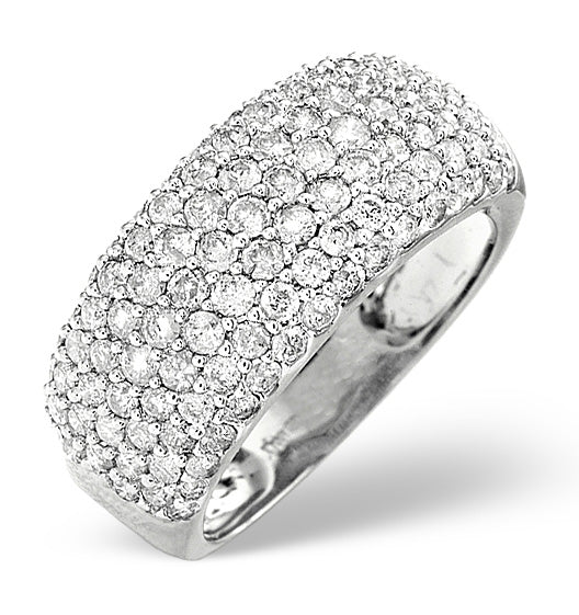 18K White Gold Diamond Ring 1.35ct