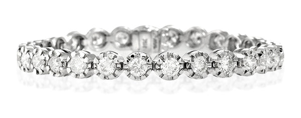 Diamond Tennis Bracelet 7.37ct 18K White Gold