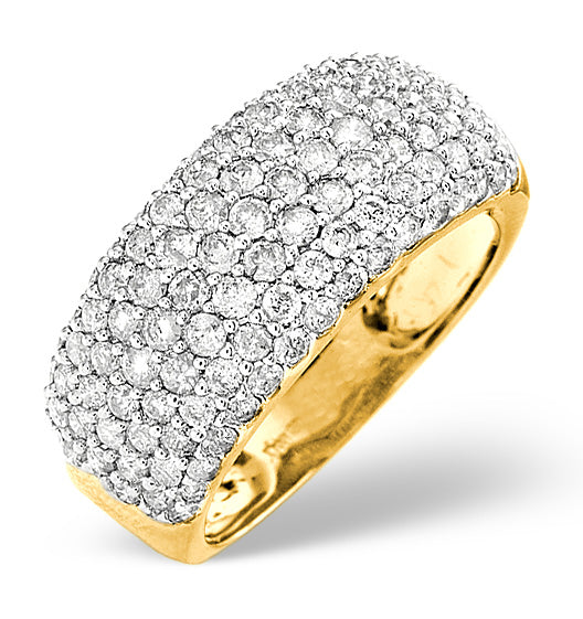 18K Yellow Gold Diamond Ring 1.35ct - SIZE G