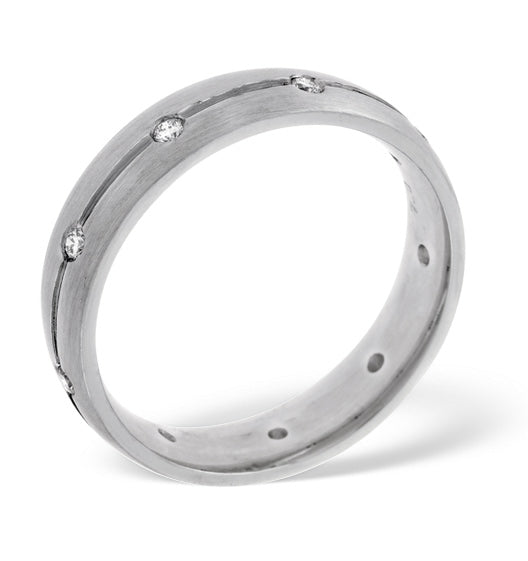 Mens 0.14ct H/Si Diamond Platinum Dress Ring