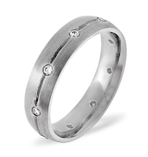 Mens 0.14ct H/Si Diamond Platinum Dress Ring