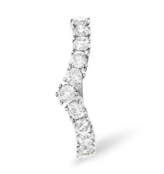 Diamond Wishbone Ring 0.70ct in 18K White Gold