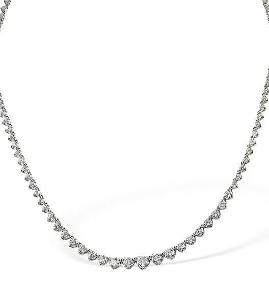Diamond Necklace 18K White Gold 3.00ct G/Vs