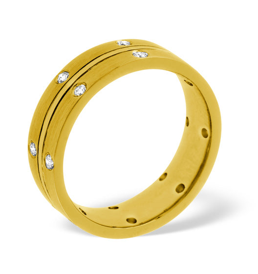 Lucy 18K Gold Diamond Wedding Ring 0.21CT G/VS