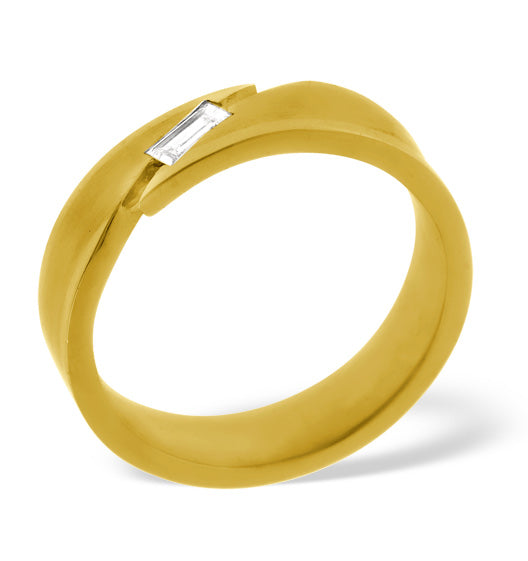 Mens 0.07ct H/Si Diamond 18K Gold Dress Ring