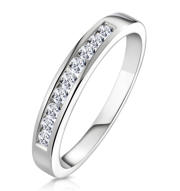 Rae 18K White Gold Diamond Half Band Eternity Ring 0.25CT H/SI