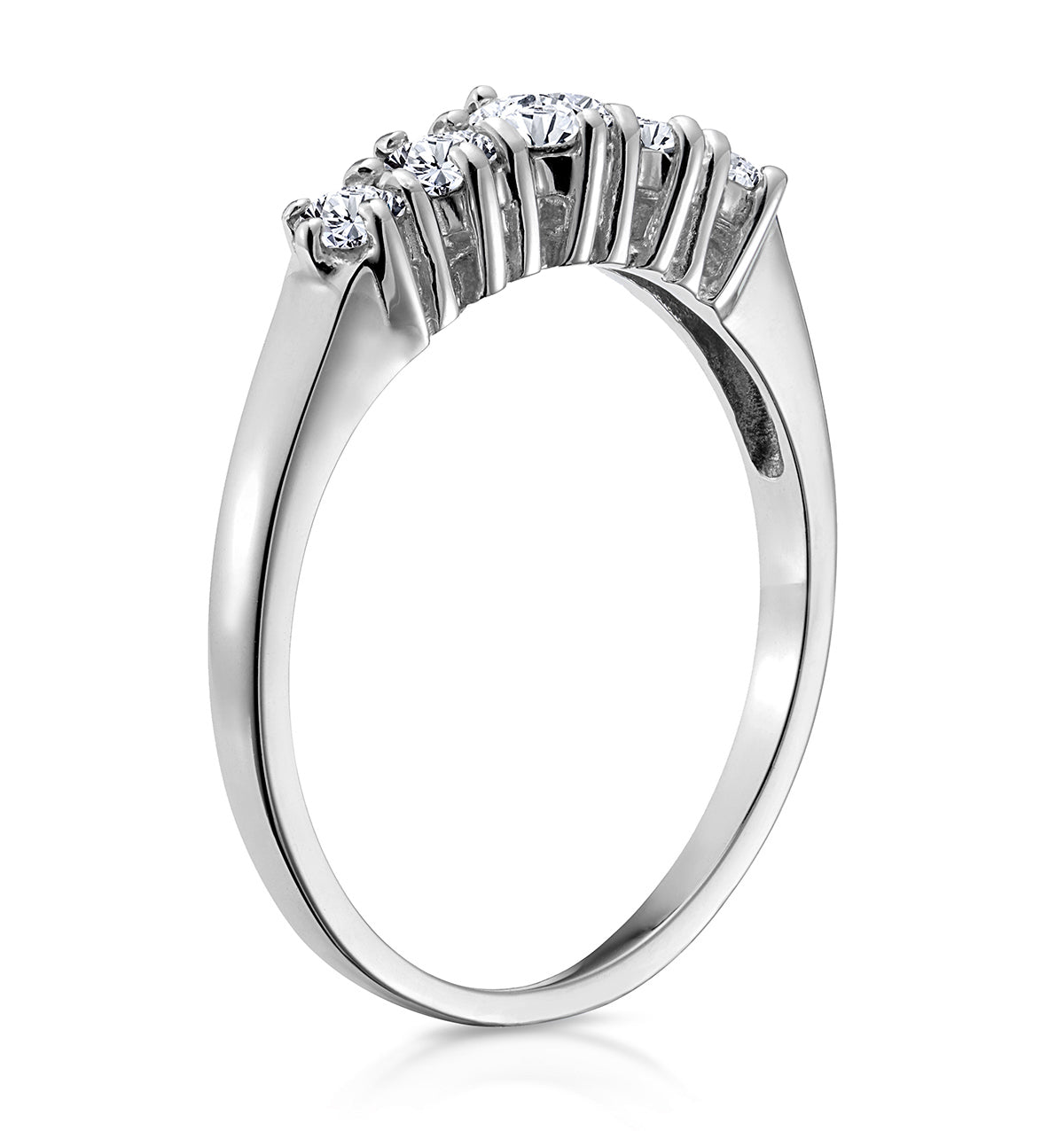 Ellie 18K White Gold 5 Stone Diamond Eternity Ring 0.50CT