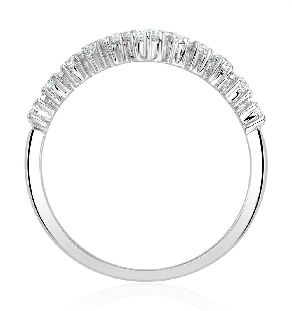 Diamond Wishbone Ring 0.70ct in 18K White Gold