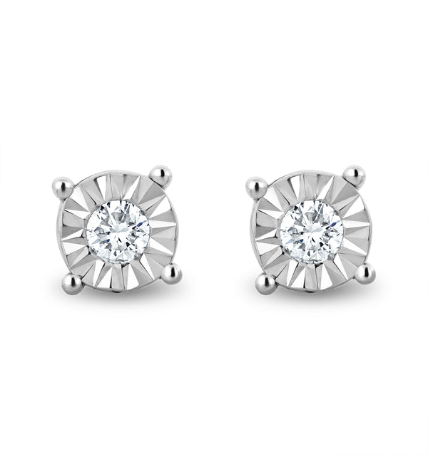 Lab Diamond Stud Earrings 5mm 0.10ct H/Si in 925 Silver