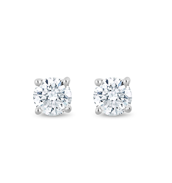 Lab Diamond Stud Earrings 0.10ct H/Si Quality in 9K Gold - 2.4mm