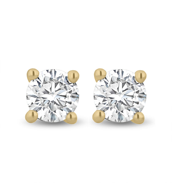 Lab Diamond Stud Earrings 0.50ct H/Si Quality in 9K Gold - 4.2mm