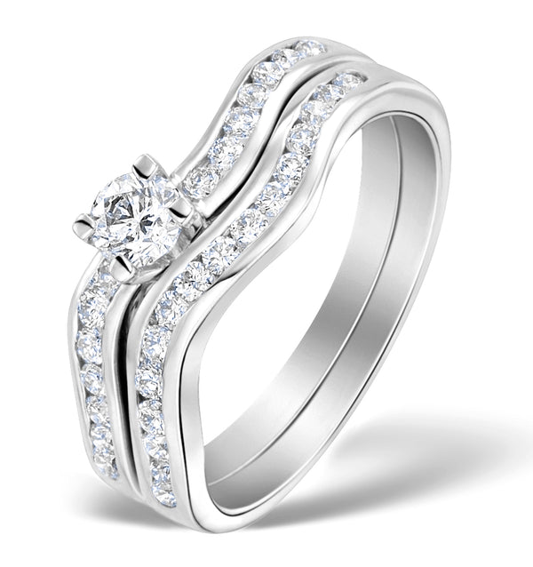 Matching Diamond Engagement and Wedding Ring 0.71ct 18K Gold