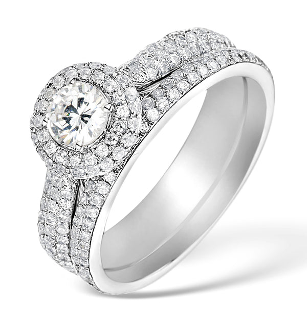 Matching Lab Diamond Engagement - Wedding Ring 1.50ct VS1 18K White Gold