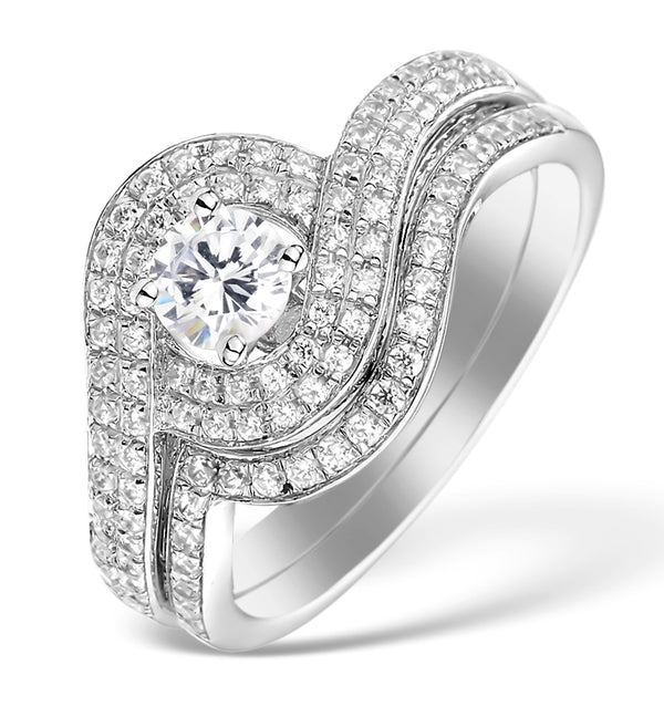 Matching Lab Diamond Engagement - Wedding Ring 1.25ct VS1 18K White Gold