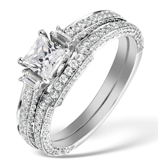 Matching Lab Diamond Engagement - Wedding Ring 1.25ct VS1 18K White Gold