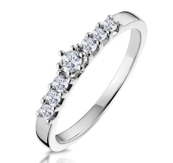 Sidestone Engagement Ring With 0.33ct Lab Diamonds in 9K White Gold
