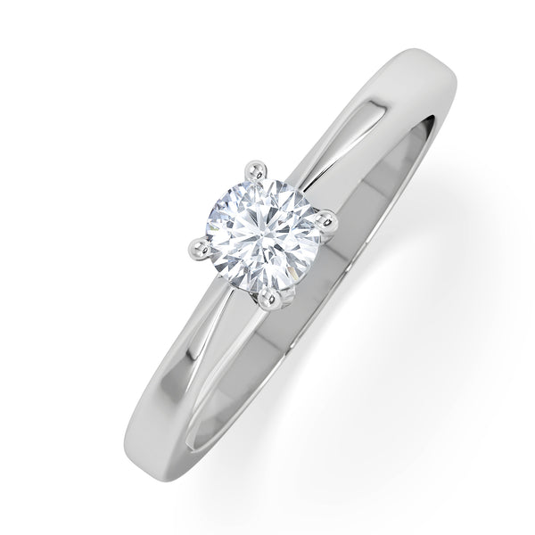 Naomi Lab Diamond Engagement Ring 0.33ct H/Si 9K White Gold