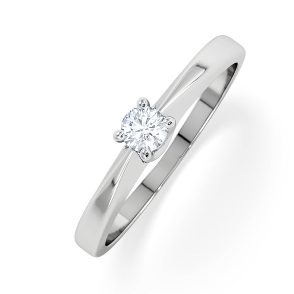 Naomi Lab Diamond Engagement Ring 0.15ct H/Si in 925 Silver