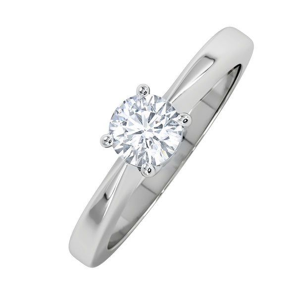 Naomi Lab Diamond Engagement Ring 0.50ct H/Si 9K White Gold