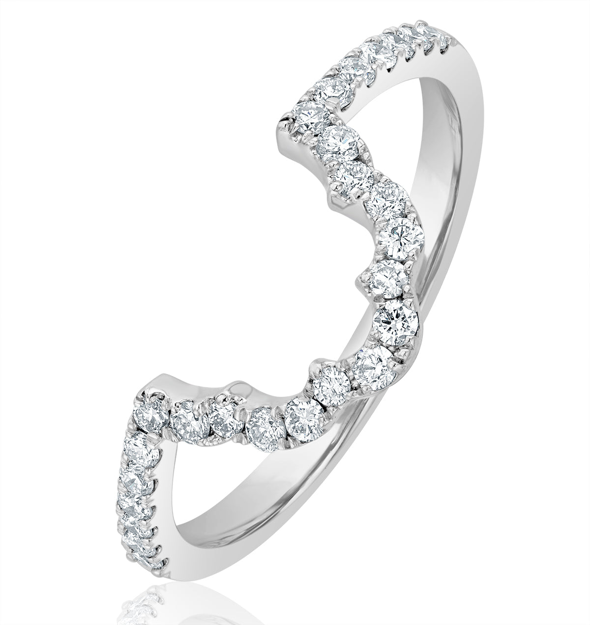 FET27 Matching Wedding Band Lab Diamond 0.30ct H/Si in 18K White Gold
