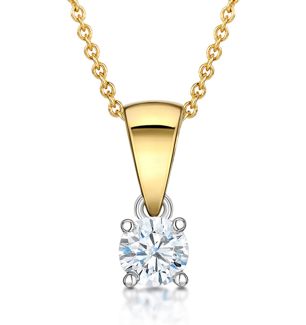 Chloe 18K Gold Diamond Solitaire Necklace 0.25CT