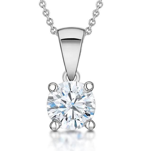 Diamond Solitaire Necklace 1.00ct Chloe Certified in Platinum G/SI2