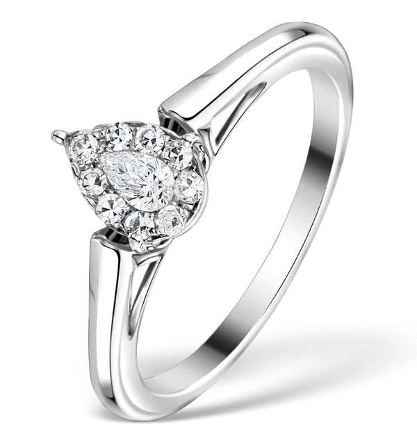 0.25ct Diamond and 18K White Gold Galileo Ring FT68