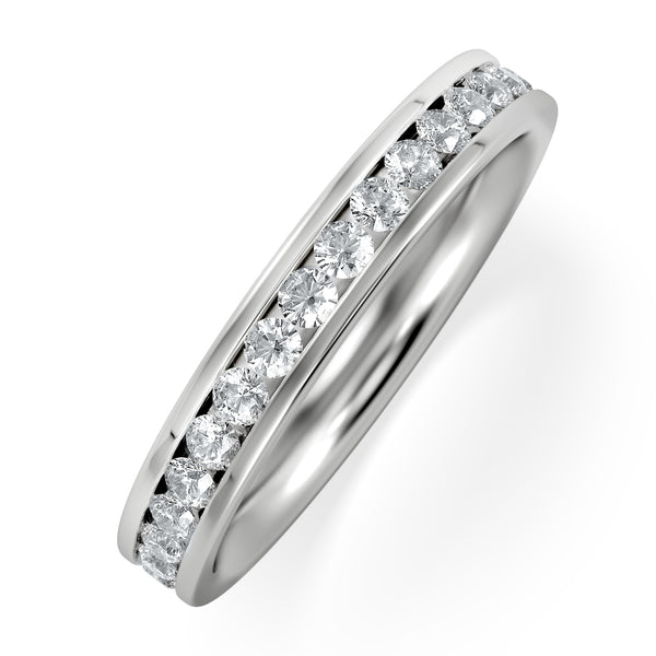 Diamond Eternity Ring Rae Channel Set 1.00ct H/Si in Platinum