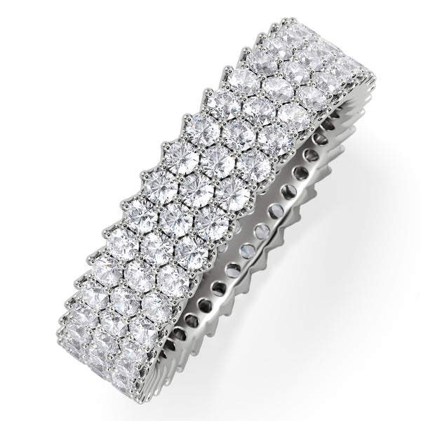Jasmine Lab Diamond Pave Eternity Ring 2.00ct G/VS in 18K White Gold