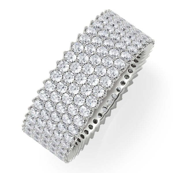 Jasmine Lab Diamond Pave Eternity Ring 3.00ct G/VS in 18K White Gold