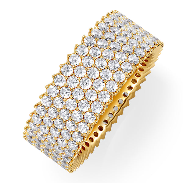 Jasmine Lab Diamond Pave Eternity Ring 3.00ct G/VS in 18K Gold