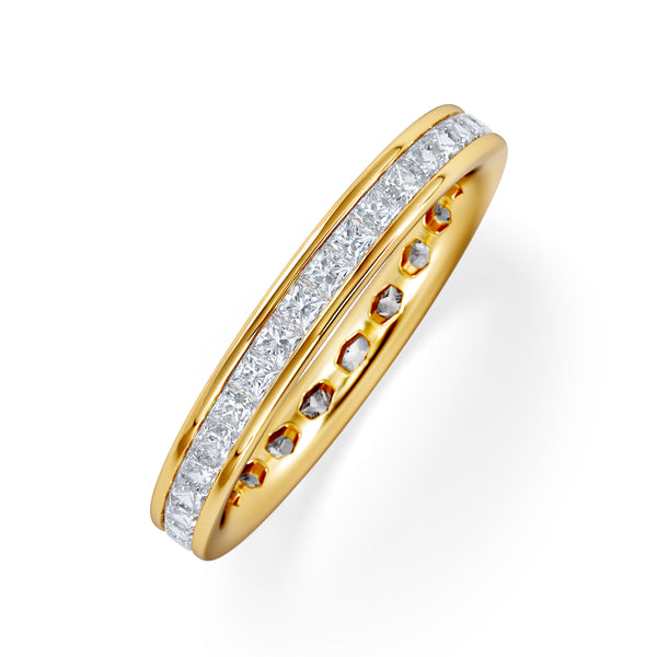 Lauren Lab Princess Diamond Eternity Ring 18K Gold 1.00ct G/Vs