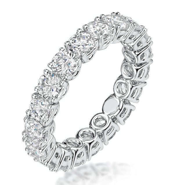 Stella Diamond Eternity Ring Round Cut 2.3ct VVs Platinum Size H-I