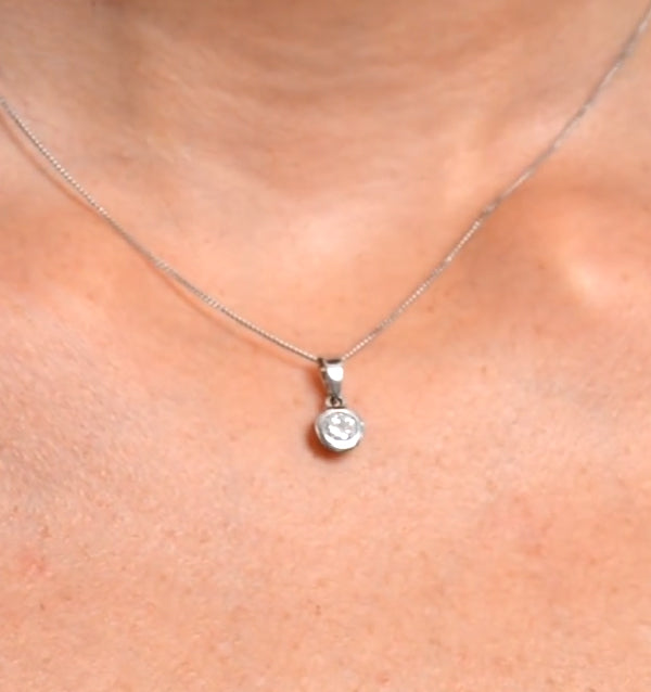 Certified Lab Diamond 0.50CT Emily 18K White Gold Pendant Necklace F/VS