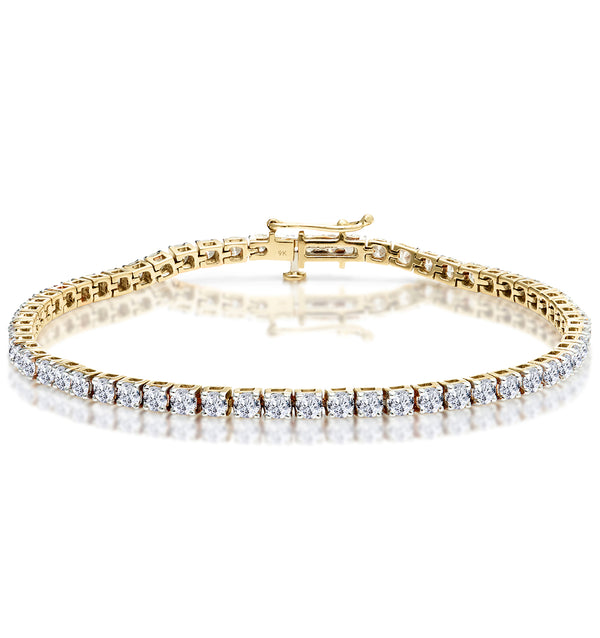 5ct Diamond Tennis Bracelet Claw Set in 9K Yellow Gold