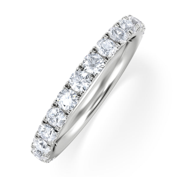 15 Stone Chloe Platinum Lab Diamond Half Eternity Ring 1.00ct G/Vs