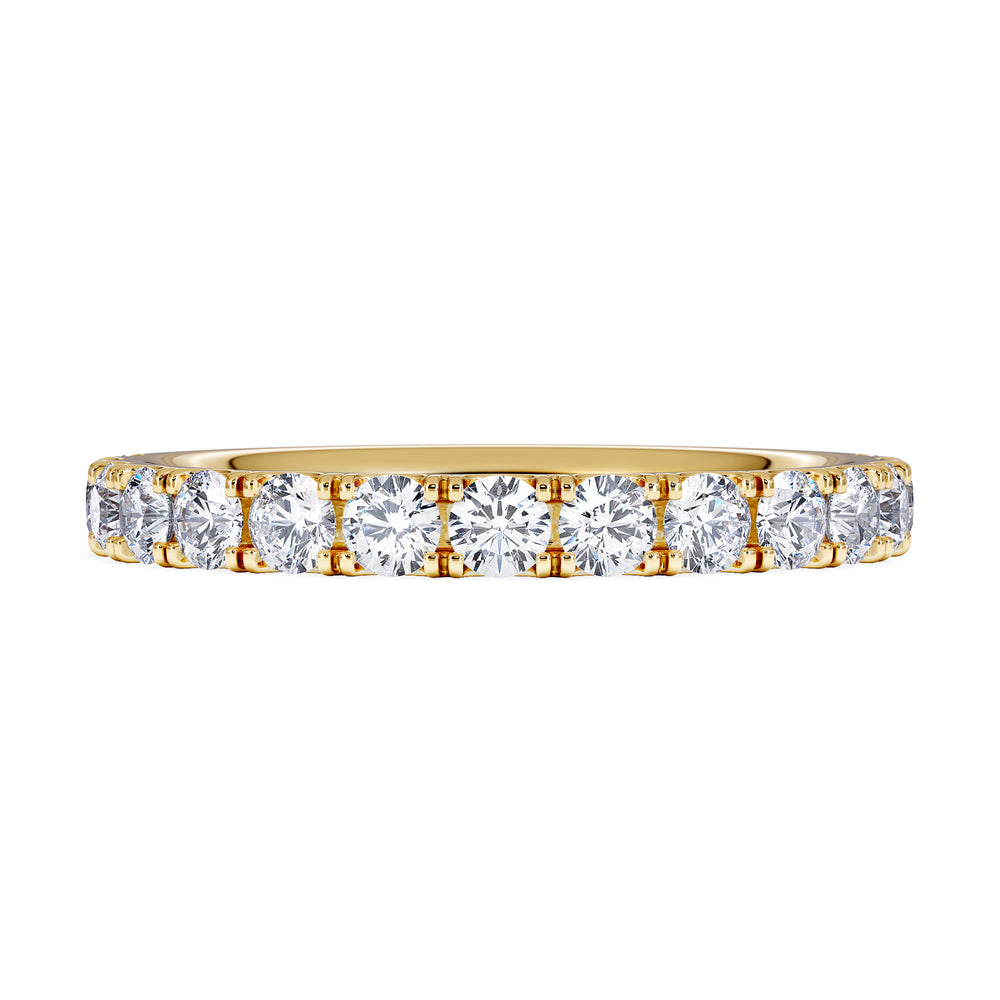 15 Stone Chloe 18K Gold Lab Diamond Eternity Ring 1.00ct G/Vs