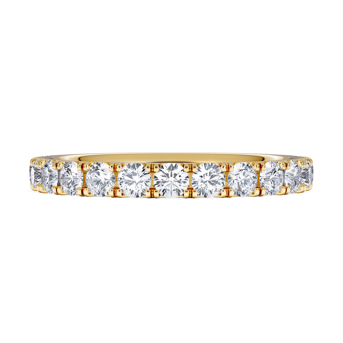 15 Stone Chloe 18K Gold Lab Diamond Eternity Ring 1.00ct G/Vs