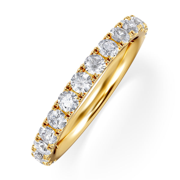 15 Stone Chloe 18K Gold Lab Diamond Eternity Ring 1.00ct G/Vs