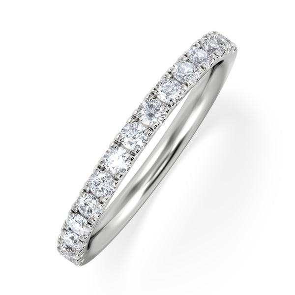 15 Stone Chloe 18K White Gold Diamond Eternity Ring 0.50ct H/Si