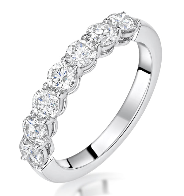 Lenora Diamond Eternity Ring Round Cut 2.2ct VVs Platinum Size O-W