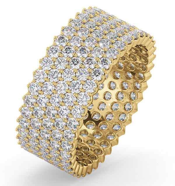 Mens 3ct G/Vs Diamond 18K Gold Full Band Ring